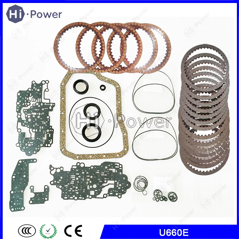 U660E Auto Transmission Clutch Overhaul Rebuild Kit Friction Steel Plate For TOYOTA 6 Speed Gearbox Disc Seal Repair Kit