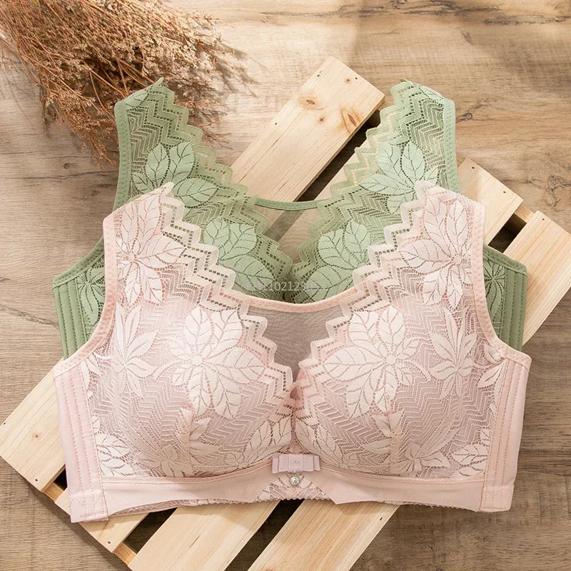 سترة على غرار قسم رقيقة لا حلقة الصلب الملابس الداخلية النساء كبير الثدي رفع مكافحة الضوء لينة مثير الدانتيل حمالات الصدر حجم كبير الصدرية 36-44CD