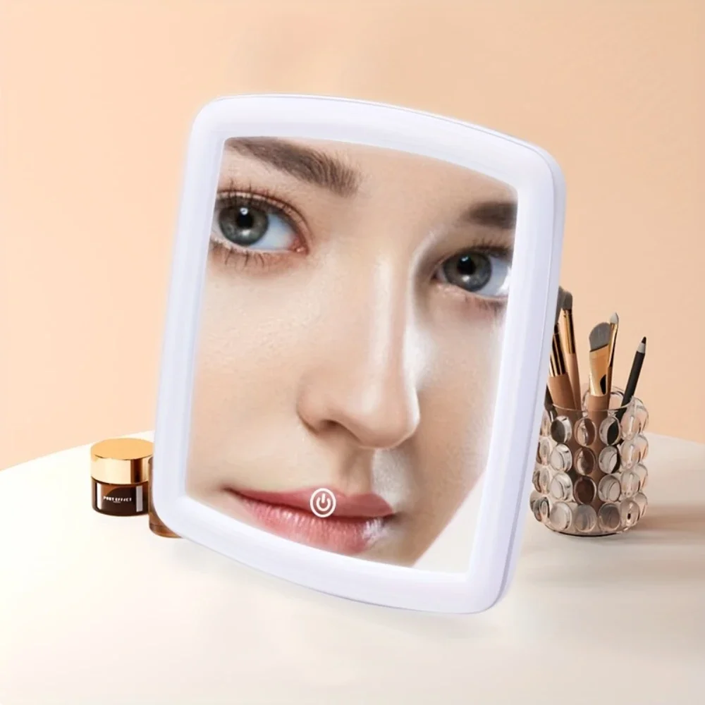 

1PCS LED desktop makeup mirror touch three dimming can be infinite brightness carry convenient USB dry battery dual use