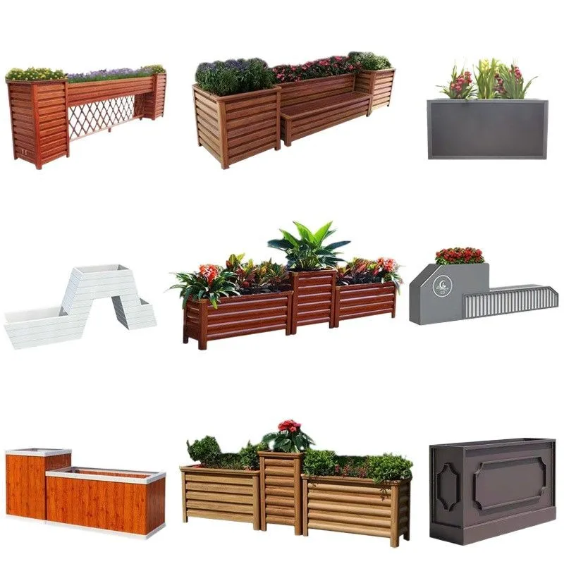 

High and low combination aluminum, flower box outdoor free, matching