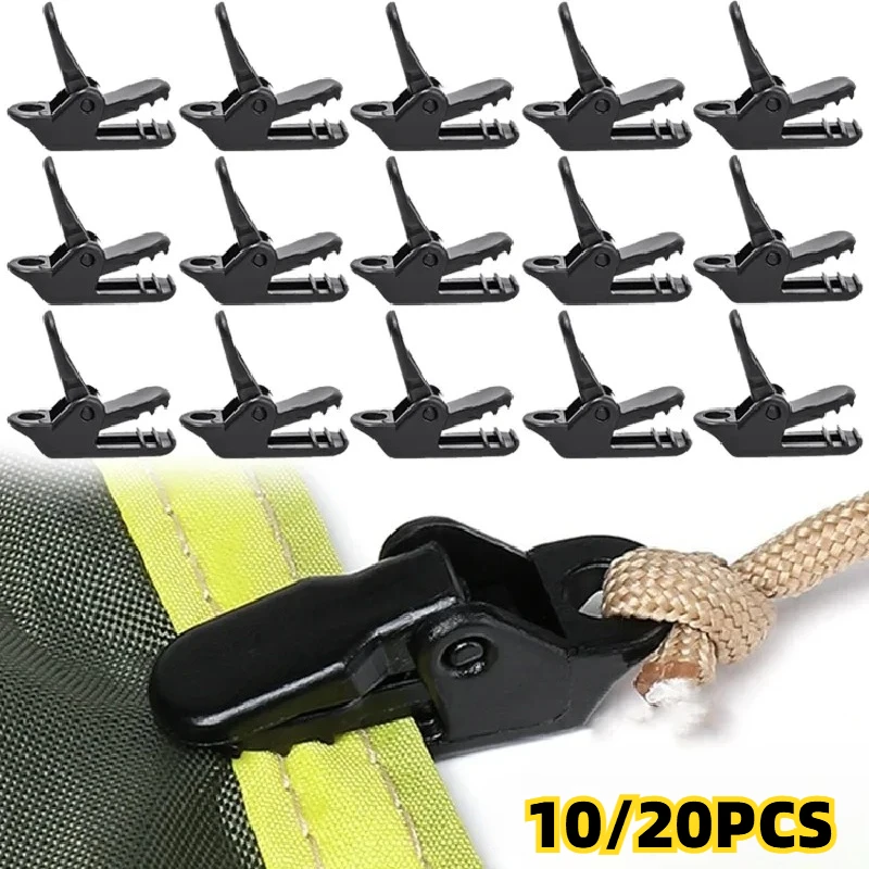 10/20pcs 야외용 타포린 클립을 위한 튼튼한 텐트 클립 방풍 고정 캠핑 텐트 후크 캠핑용 악어 클램프 클립