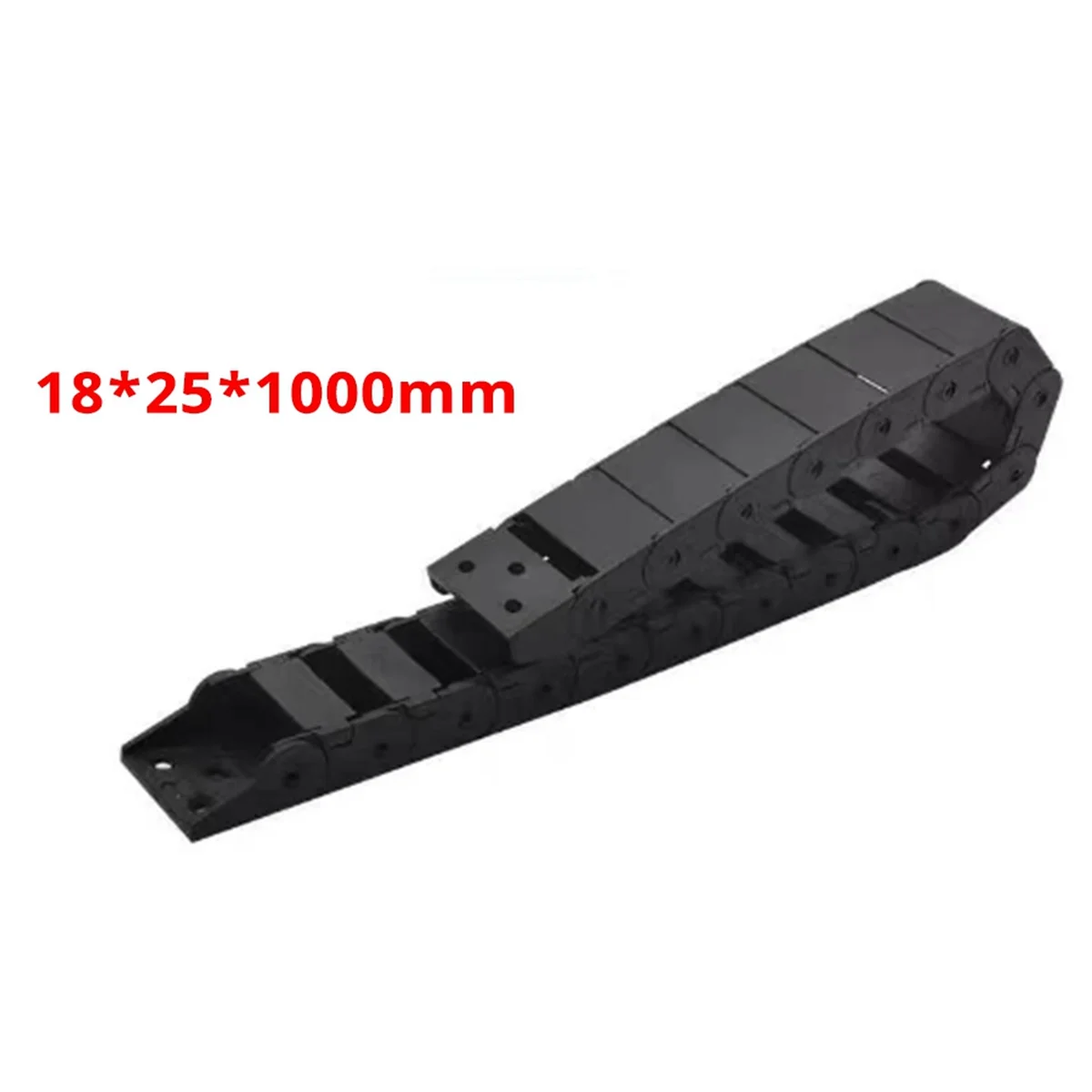 A002 Rantai Kabel 18X25Mm Rantai Tarik Transmisi Tali Tarik Plastik Semi Terbuka Tipe Jembatan untuk Mesin