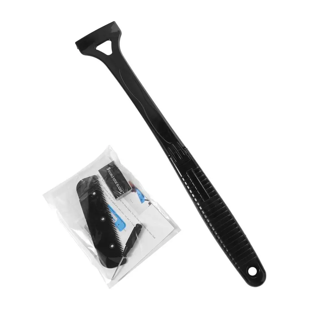 Folding Men Back Shaver Replaceable Blades Wet or Dry Brushing Leg beard grooming Hanging Hole Long Handle Hair Removal Tool