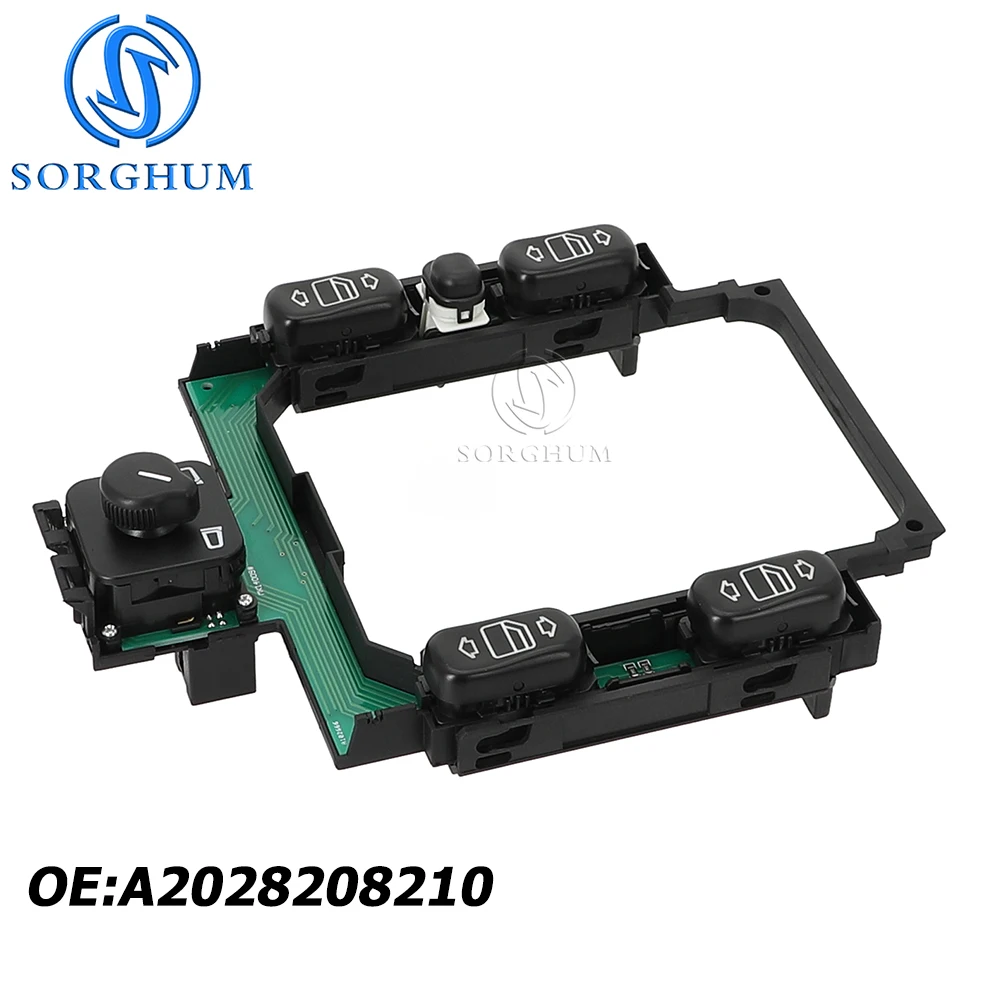 SORGHUM For 94-98 Mercedes Benz W202 W169 C230 C220 C280 AMG Power Window Switch Regulator Master Button A2028208210 2028208210