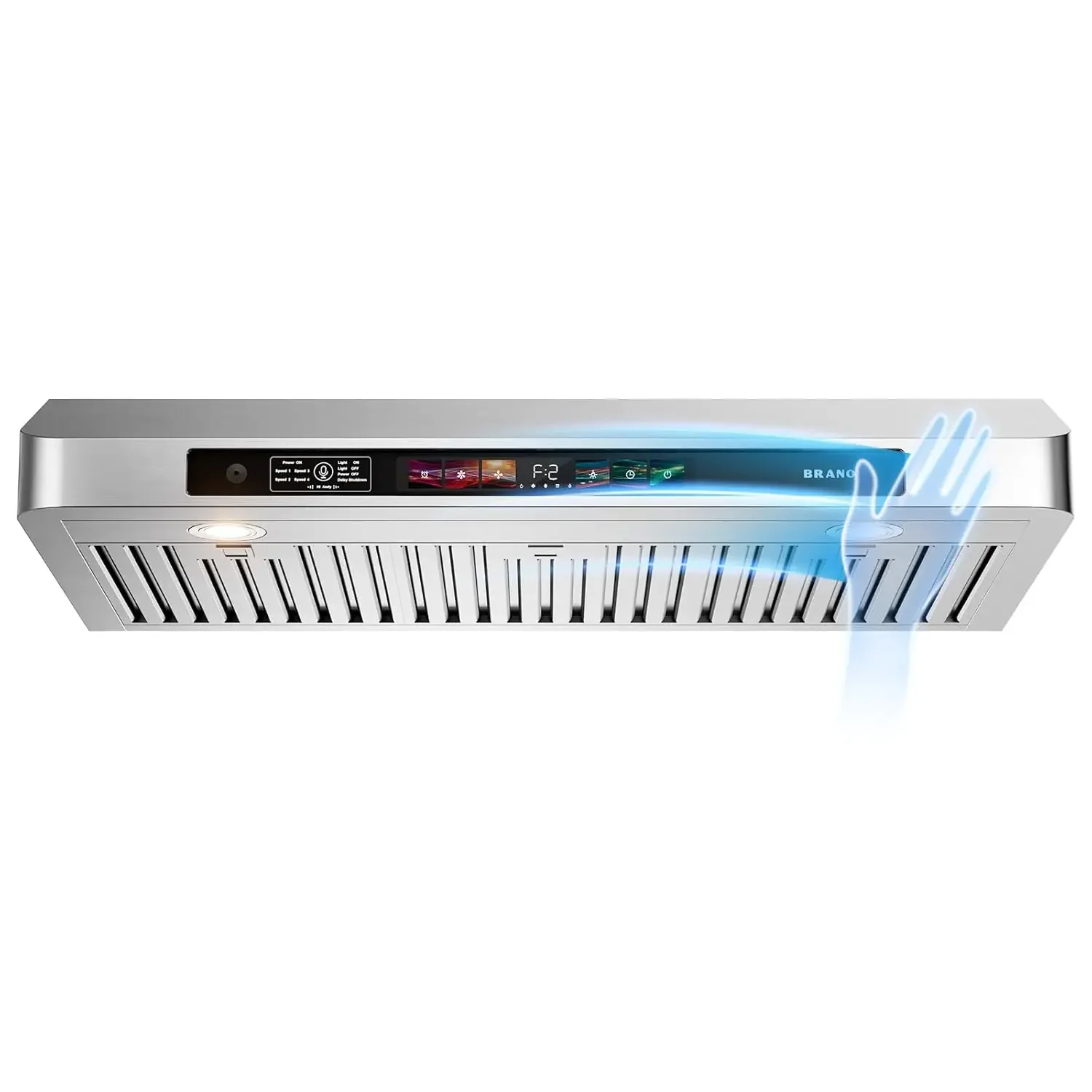 

36 Inch Under Cabinet Range Hood with Voice/Gesture/Touch Control, 900 CFM Kitchen Vent Hood with 4-Speed Exhaust, Customized