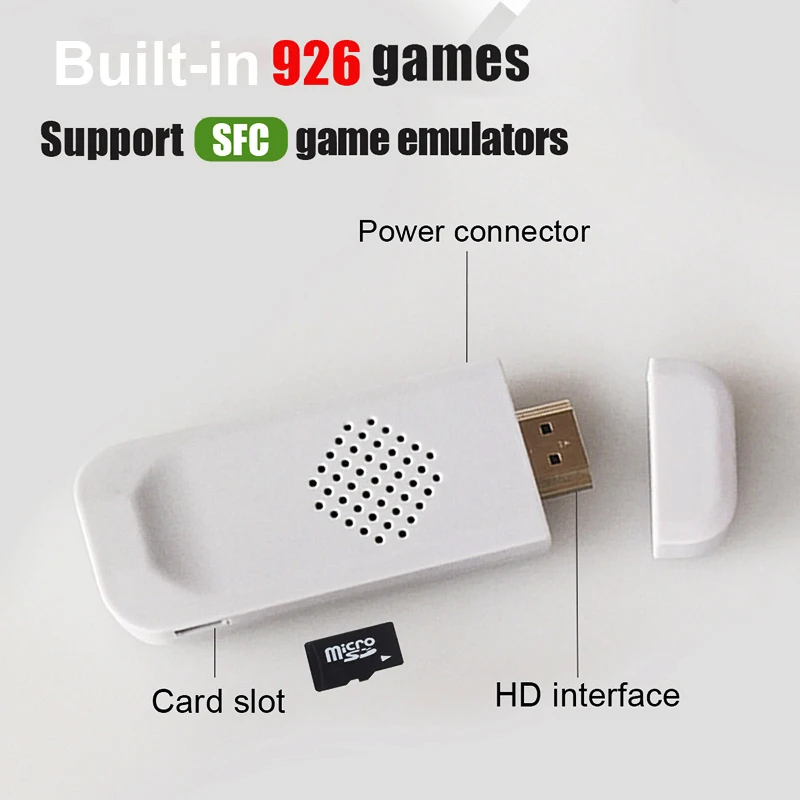 2.4G Wireless Game Console For SNES NES HDMI-compatible Game Stick Built in 4700+ Retro Game For SFC Drive SF900