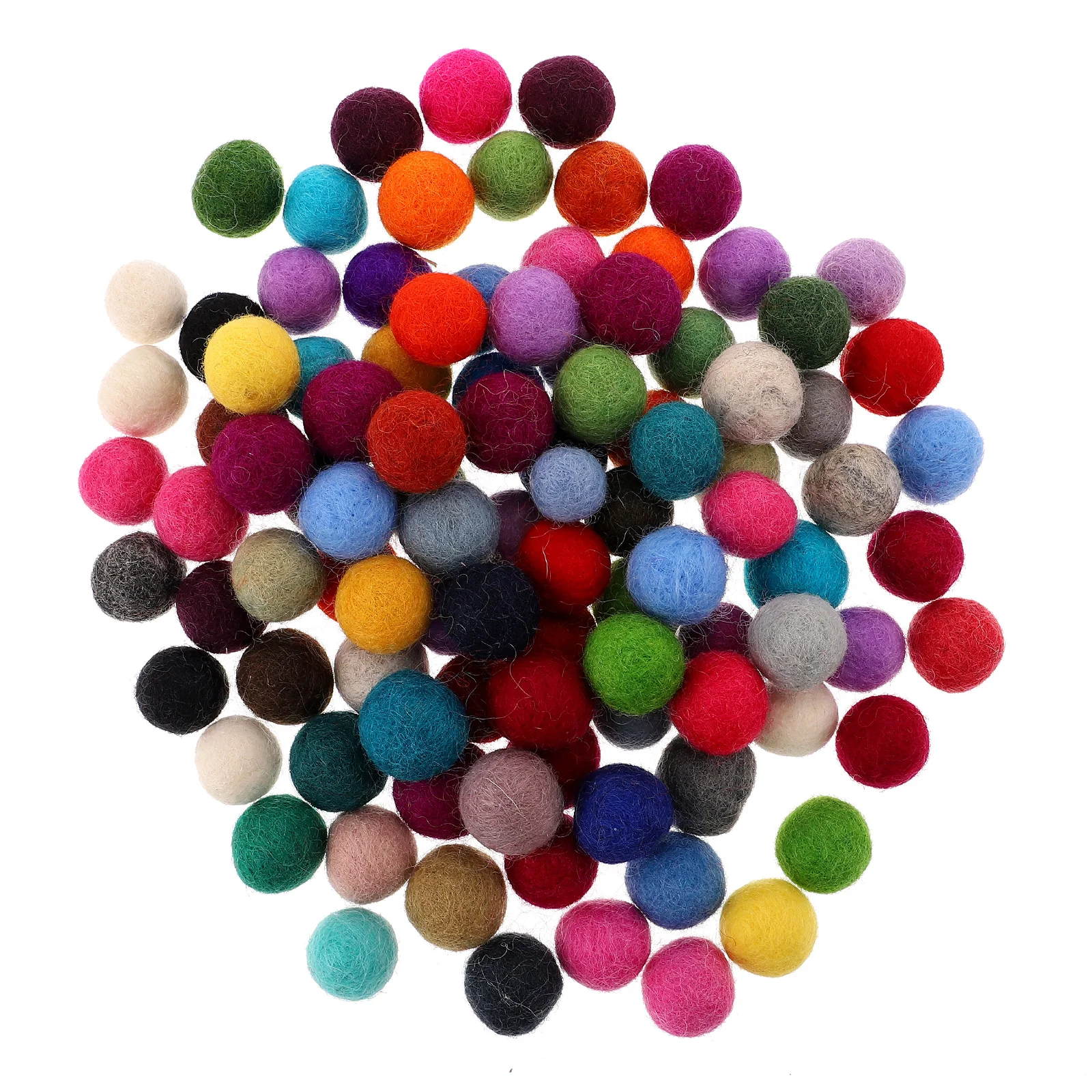 100 Pcs Accessories 2 Cm Wool Ball Child Cotton Balls Felting Material Handmade