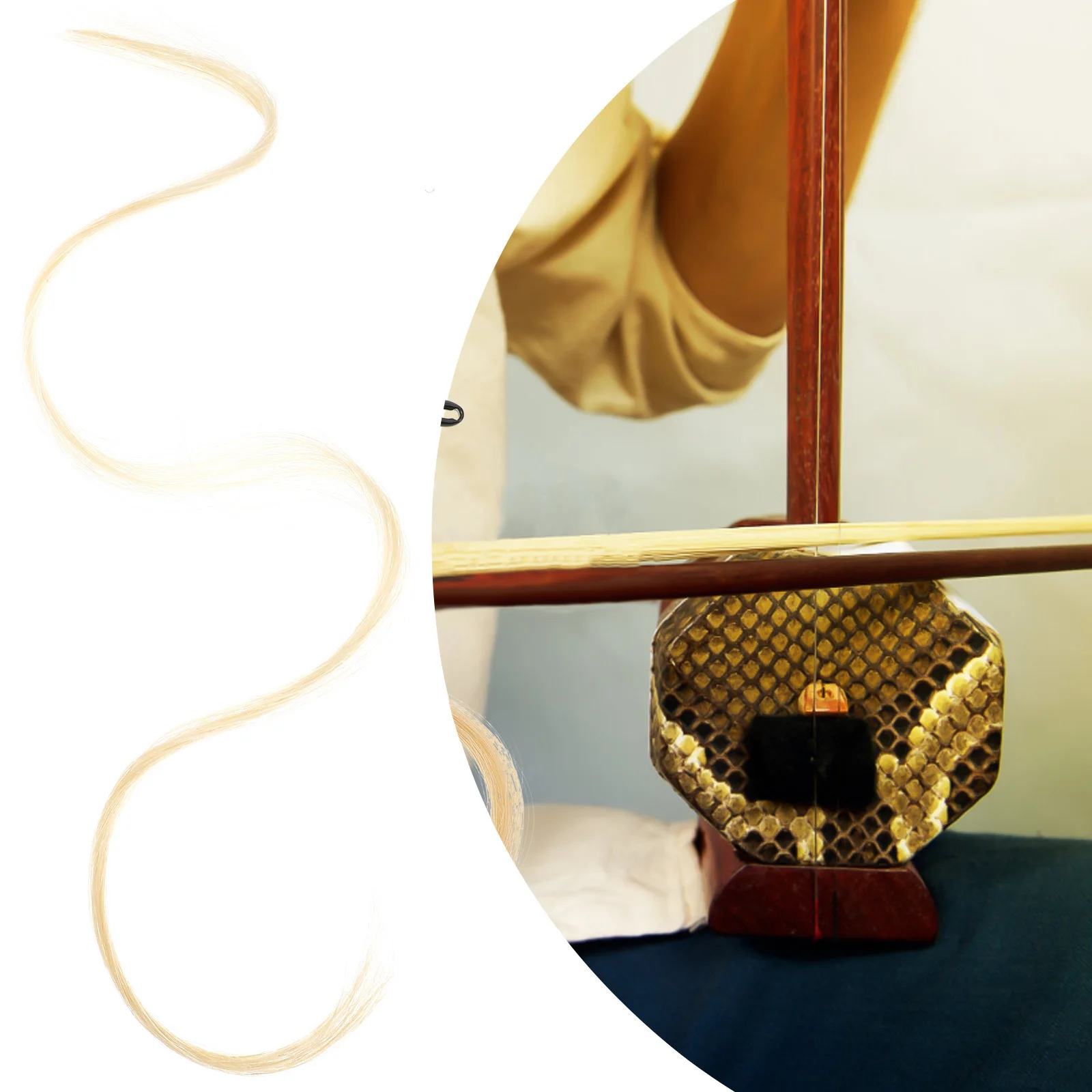 

2Pcs Professional Violin Bow Hair Replacements Natural Horsehair Enhances Artistic Experience Reliable Material Easy