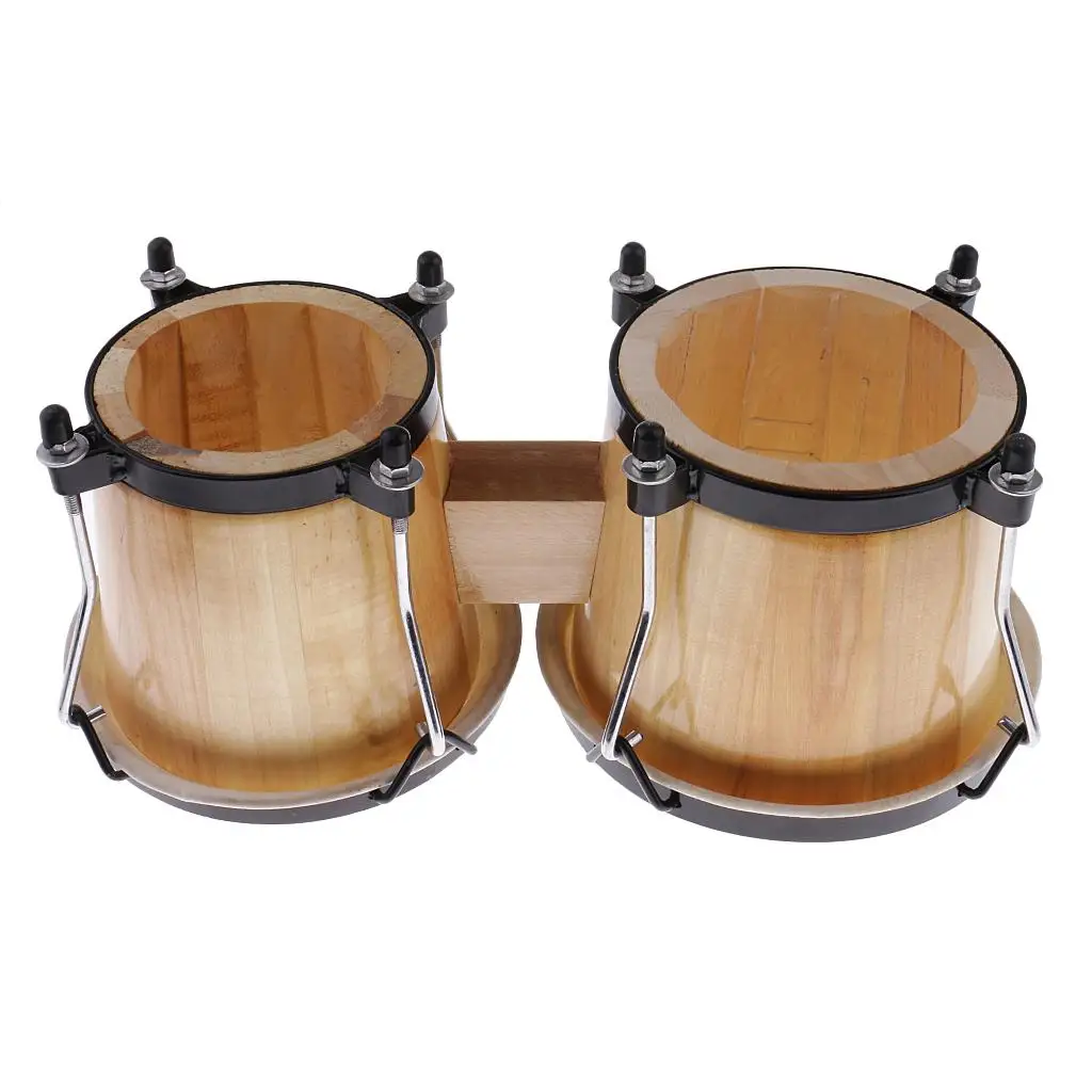 Instrumentos Musicales Orff, Tambor Bongo, Percusión de Madera, Instrumento Musical Bongô, Tambor de Mano para Principiantes y Expertos
