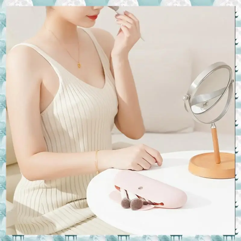 

Caci Silicone Makeup Brush Holder Travel Cosmetic Bag: Soft Portable Cosmetic Face Brushes Holder