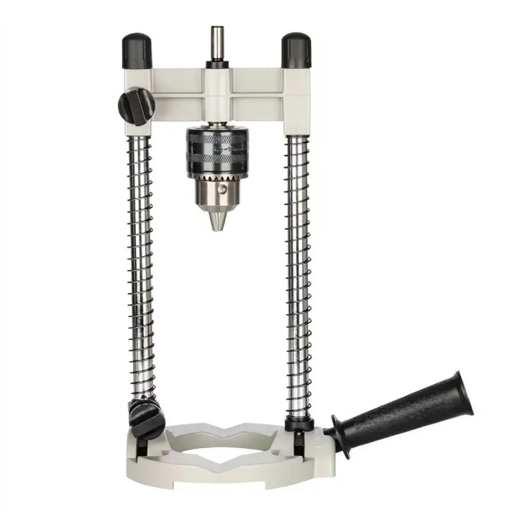 Sturdy Aluminum Hand Drill Stand Bench Drilling Station Precise Centering Guide For DIY Woodworking Metal Repair Projects