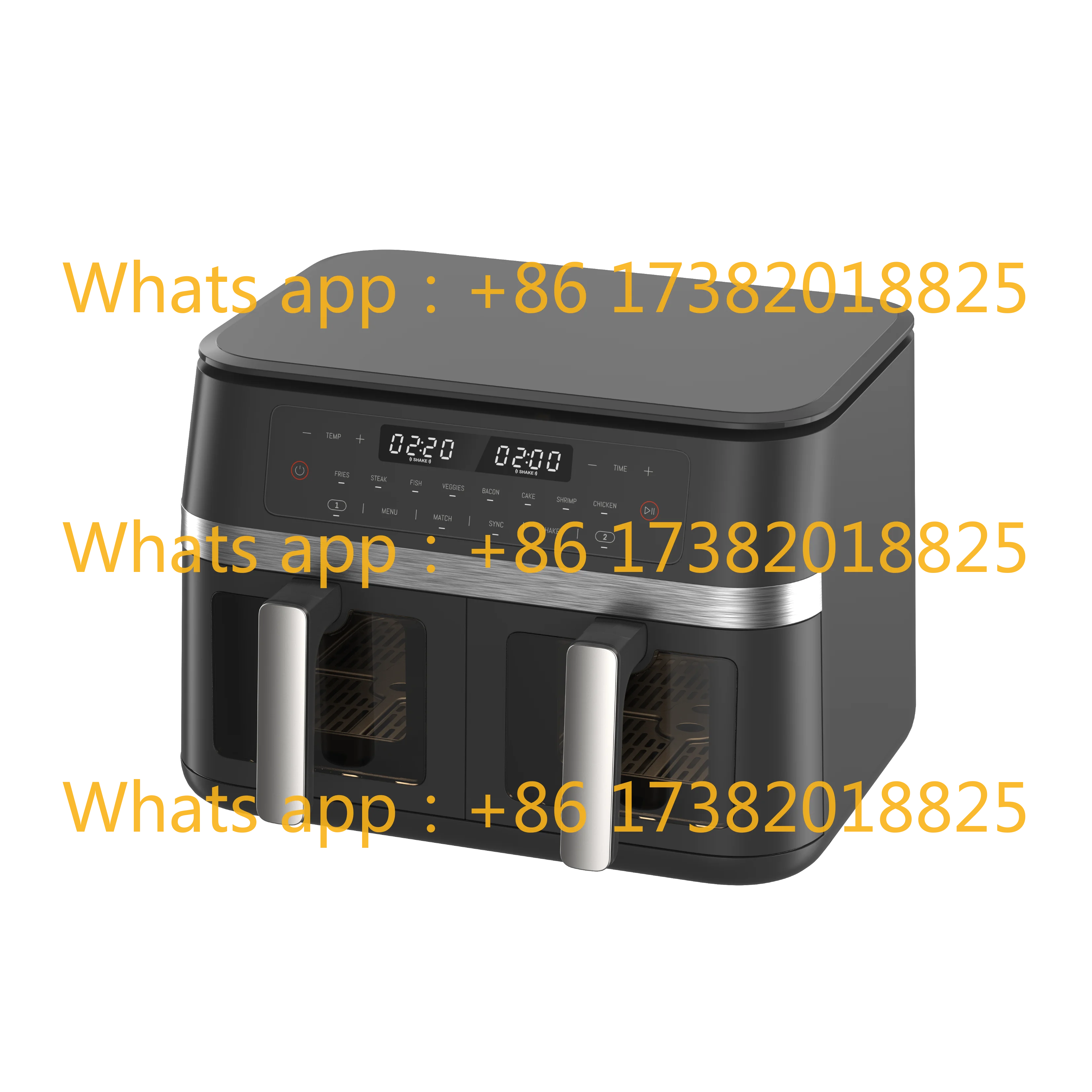Premium Dual Basket Air Fryer 11L- Oil-Free Digital Electric Oven for Home ( 8-in-1 Cooking Functions)