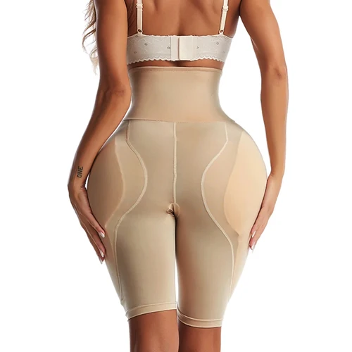 Imagen 2 del producto Ropa interior moldeadora de cadera para mujer, ropa interior con almohadilla para glúteos falso, moldeador de cuerpo de cintura alta, bragas acolchadas, pantalones cortos levantadores de glúteos