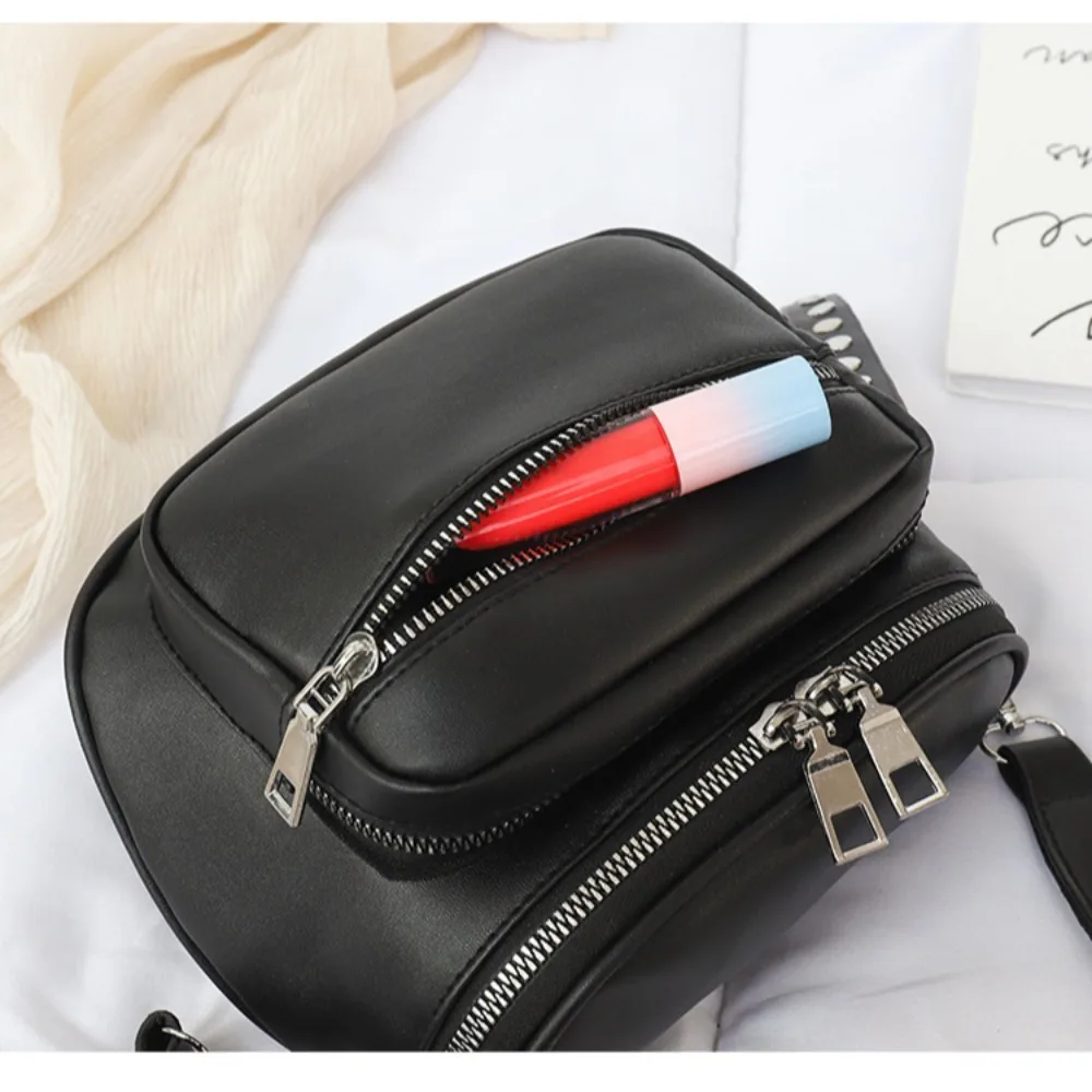 Women Shoulder Crossbody Bags PU  Chest Bag Waterproof Pocket Waist Bag Fashion Casual Chest Handbag Belly Bags