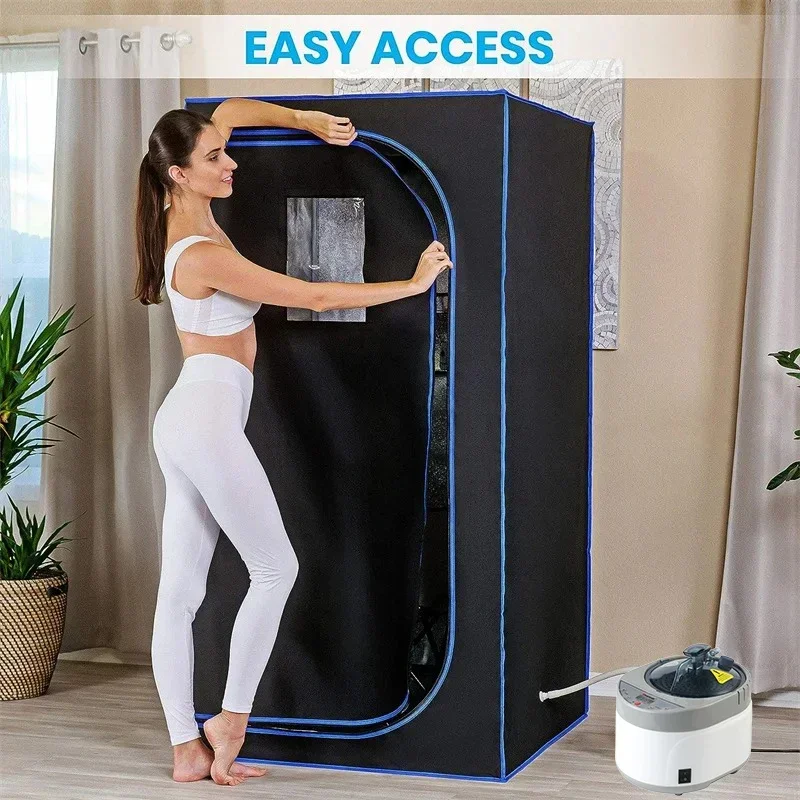 Full Size Personal Steam Sauna Set for Home, Portable 1 Person Full Body Steam Spa for Relaxation, Detox Therapy