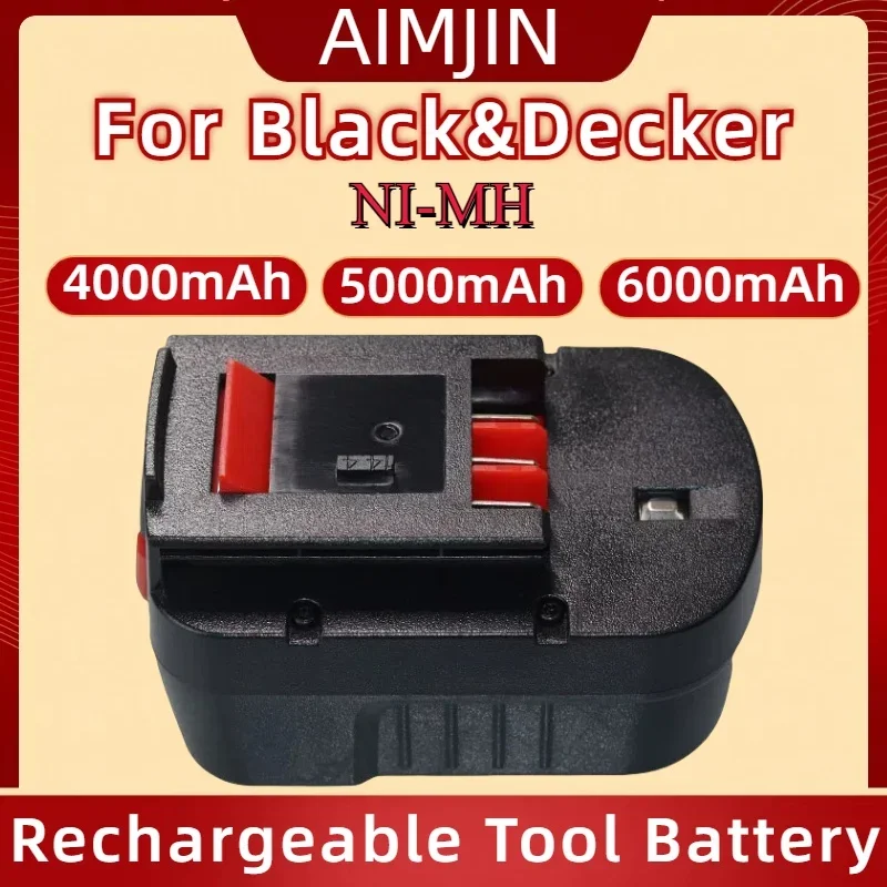 Batteries for Black & Decker 14.4V 6.0Ah HPB14, 499936-34, 499936-35, A14 A144, A144EX A14F, B-8316, BD1444L