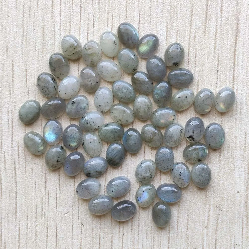 

Fashion Natural labradorite stone Oval CAB CABOCHON 6x8mm beads for jewelry Accessories making wholesale 50pcs/lot free shipping