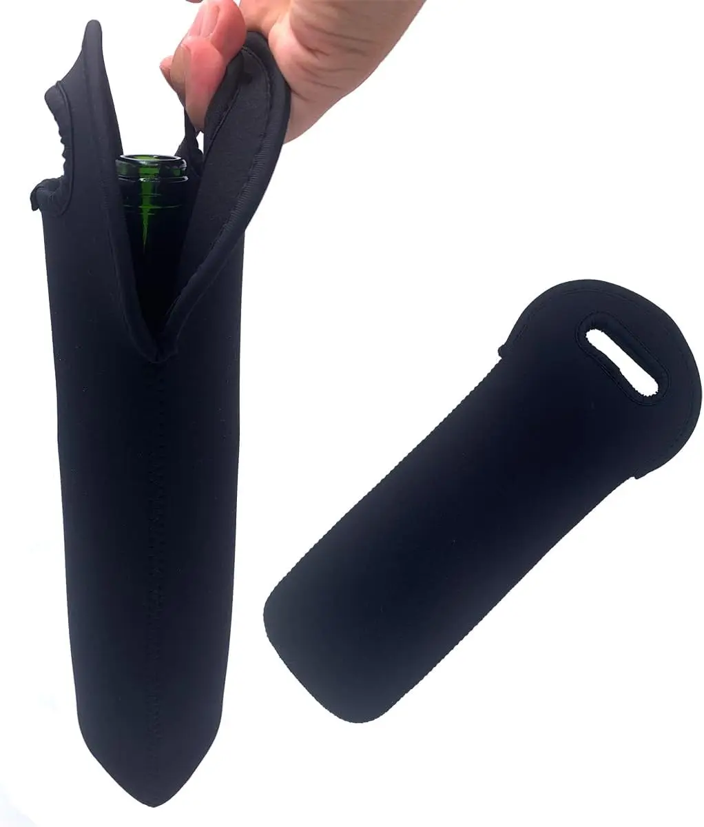 Neoprene Wine Tote Cooler Package for One Bottle Bag Reusable Carrier Cooler Bag for Wedding  Birthday  Free Shipping Insulated
