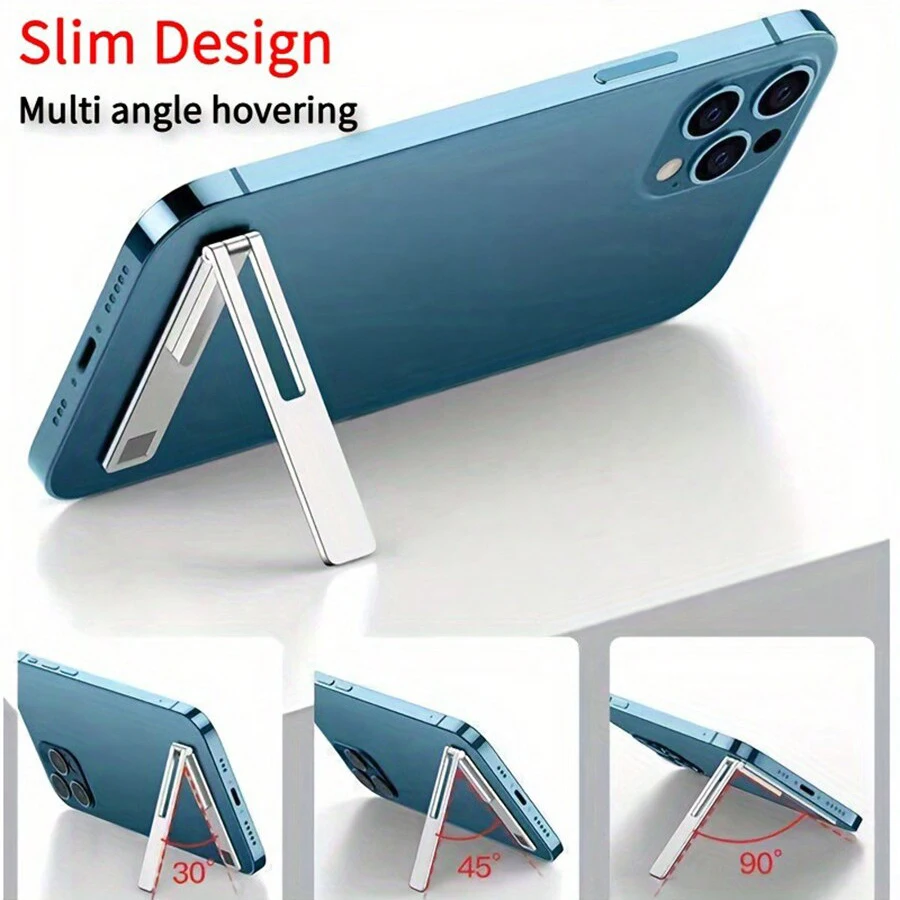 Universal Klebstoff Stil Handy Halter Halterung Magnetische Ultra Dünne Faltbare Metall Legierung Desktop Handy Ständer