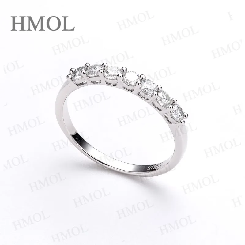 Moissanite Ring promotional 0.5-1CT Round D VVS1 GRA Certified 925 Sterling Silver Office Commute No Fade Women Gift Jewelry