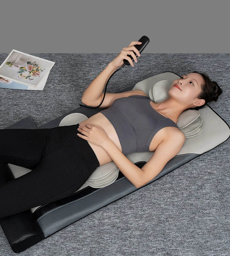 Car Home Office Full-Body Massage Cushion Heat 6 or More Motors Vibrate Mat Back Neck Waist Massager Chair Relaxation Seat 24W