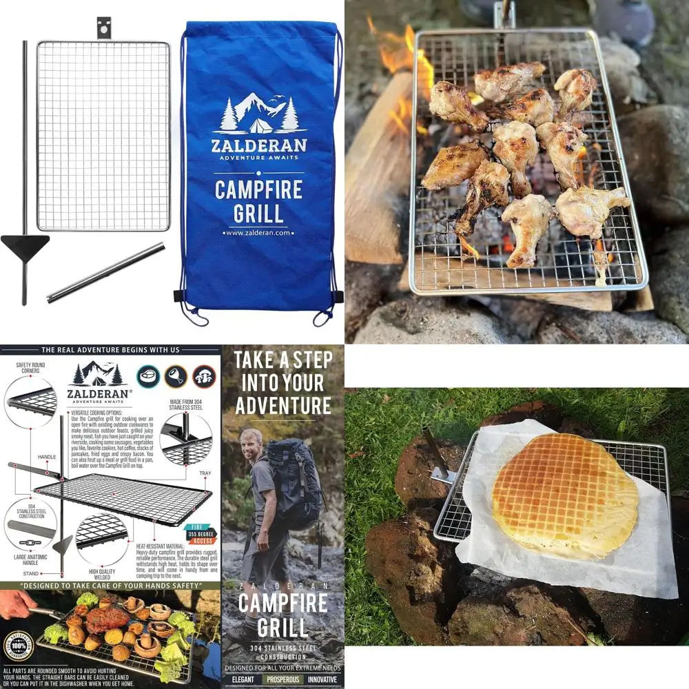 

Компактный легкий гриль из нержавеющей стали для кемпинга, походов и пеших прогулок - портативный гриль для приготовления пищи на 1-2 человек