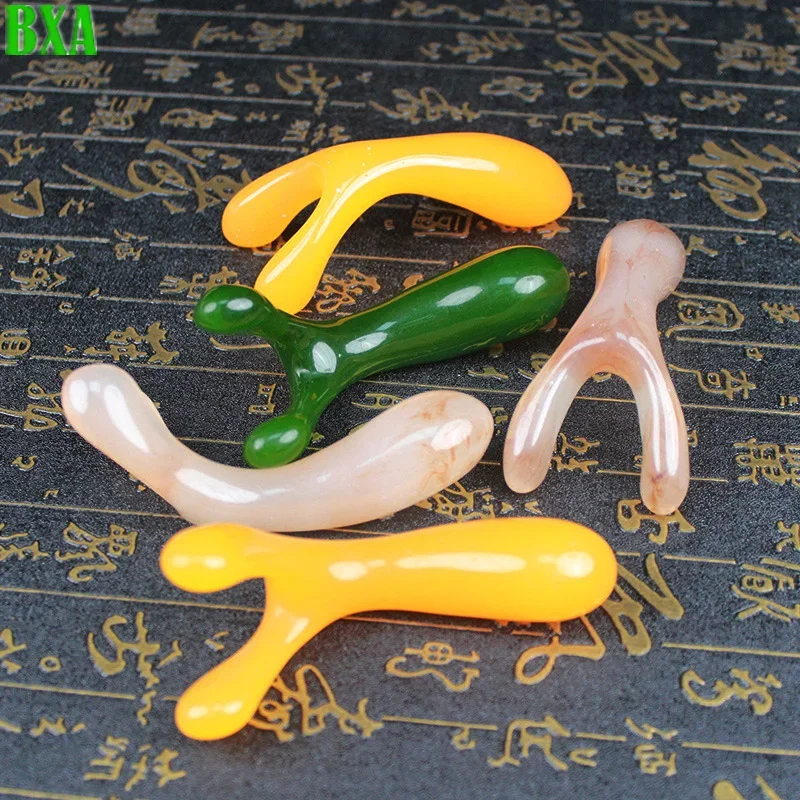 

1pc Y-shaped Fork Nose Massage Resin Face Lifting Stone Guasha Scraping Facial Gouache Plate Nose Massage Trigger Point