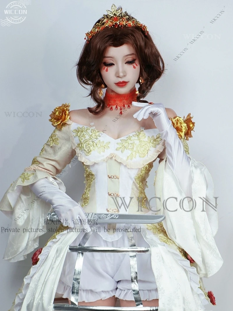 Mary Game Identity V Cosplay Bloody Queen Costume Bloodbath Skin Vintage Women Halloween Middle Ages Dress Outfits Wig Accessory