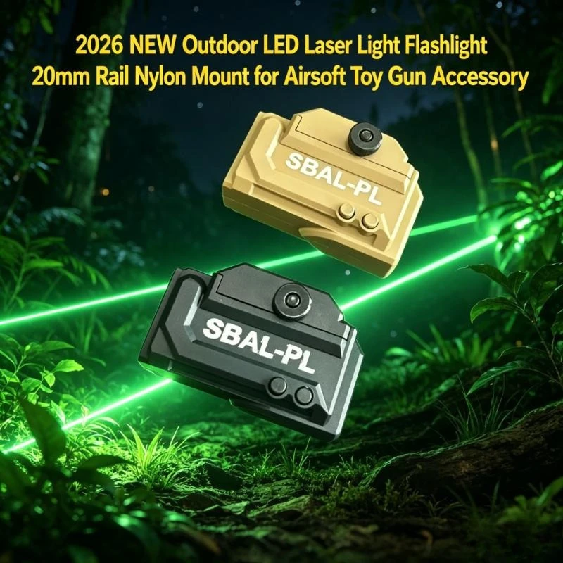 

2026 New Sport CS LED Laser Flashlight 20mm Picatinny Rail Nylon Clamp Holder Airsoft Outdoor Shooting Toy Parts