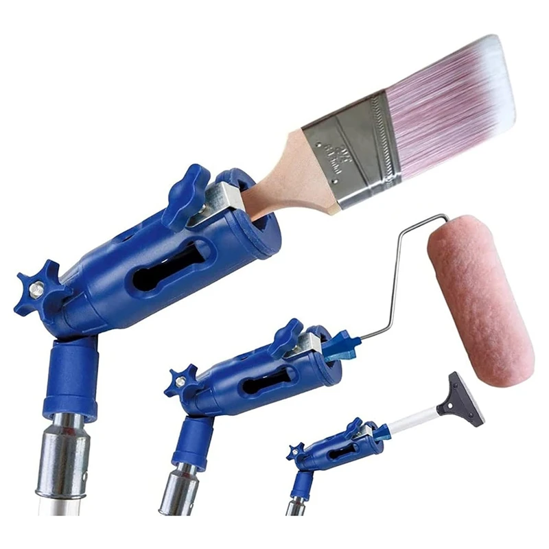 Multi-Angle Paint Brush Extender For Threaded And Locking Poles Paint Roller Extension Clamping Tool For High Ceilings