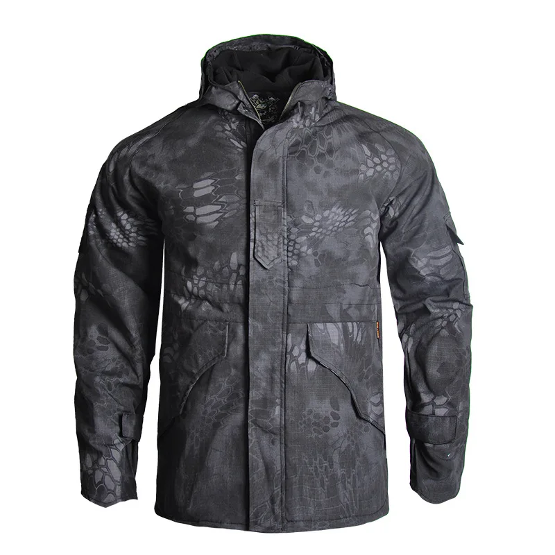 Giacca tattica cappotto da boxe giacca a vento Camouflage abbigliamento decorazione marea da uomo all'aperto calda impermeabile