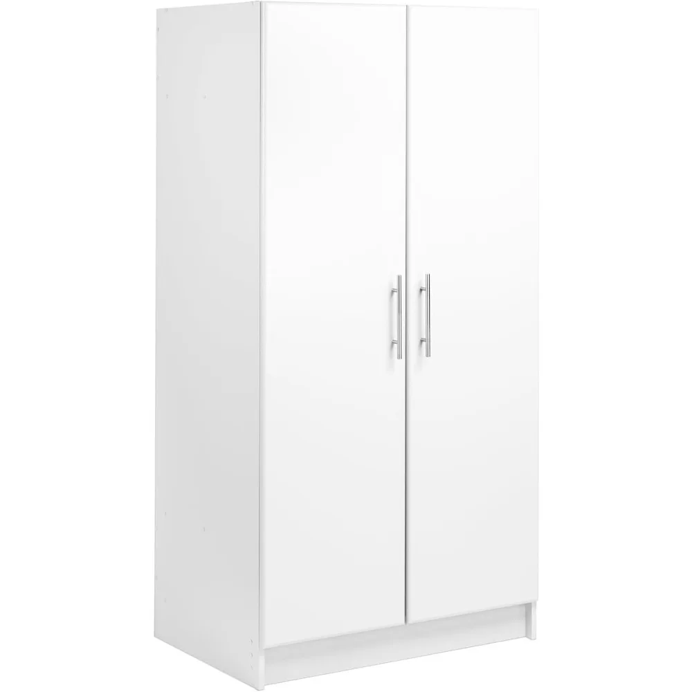 

Elite 32W x 65H x 24.5D White & Cabinet - Functional Storage with Hanging Rail