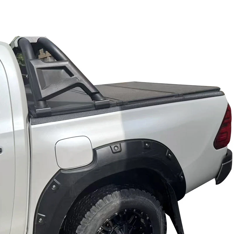 

From 2006 to 2024 the Aluminum Three-fold Cover Hard Panel Lid for the Trunk of the 5ft Hilux Pickup Truck