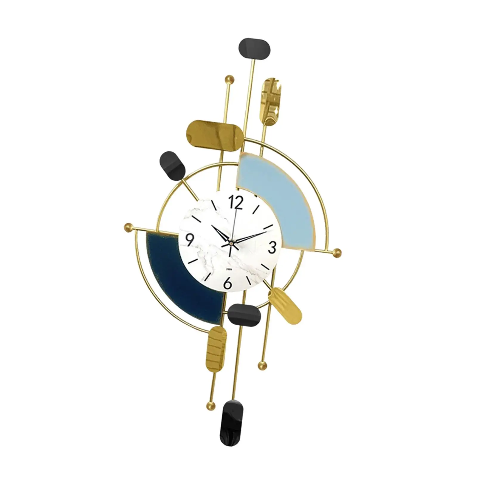 

Metal Wall Clock Art Design Non Ticking Quiet Movement Modern Creative Fashion