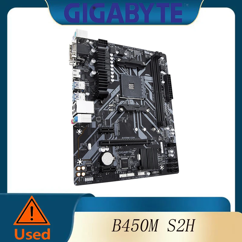 

GIGABYTE B450M S2H для AMD AM4 DDR4 Micro ATX Usb 3.1 gen1 Vga DVI-D