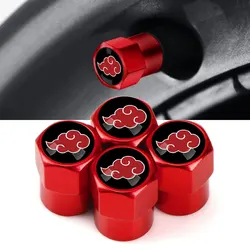 4PCS universale Auto ruota pneumatico valvola pneumatico Air Case per Red Cloud Anime giapponese accessori per Auto in acciaio inox Car Styling