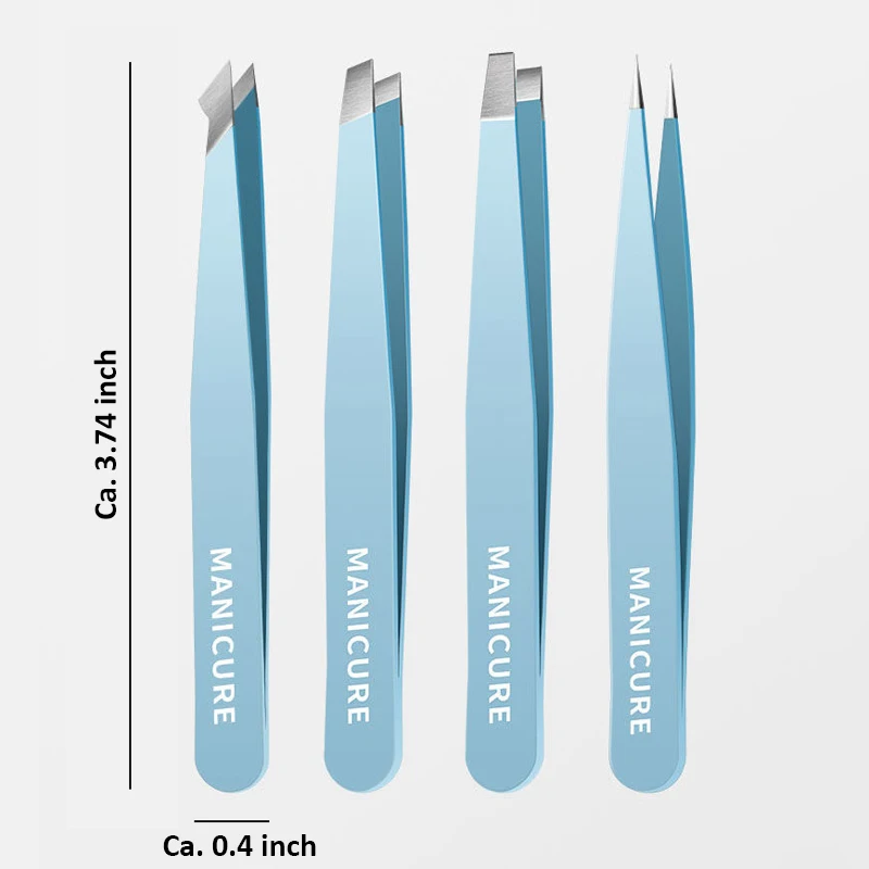 Colorful Eyebrow Tweezer Hair Beauty Fine Hairs Puller Stainless Steel Slanted Eye Brow Clips Removal Makeup Tools
