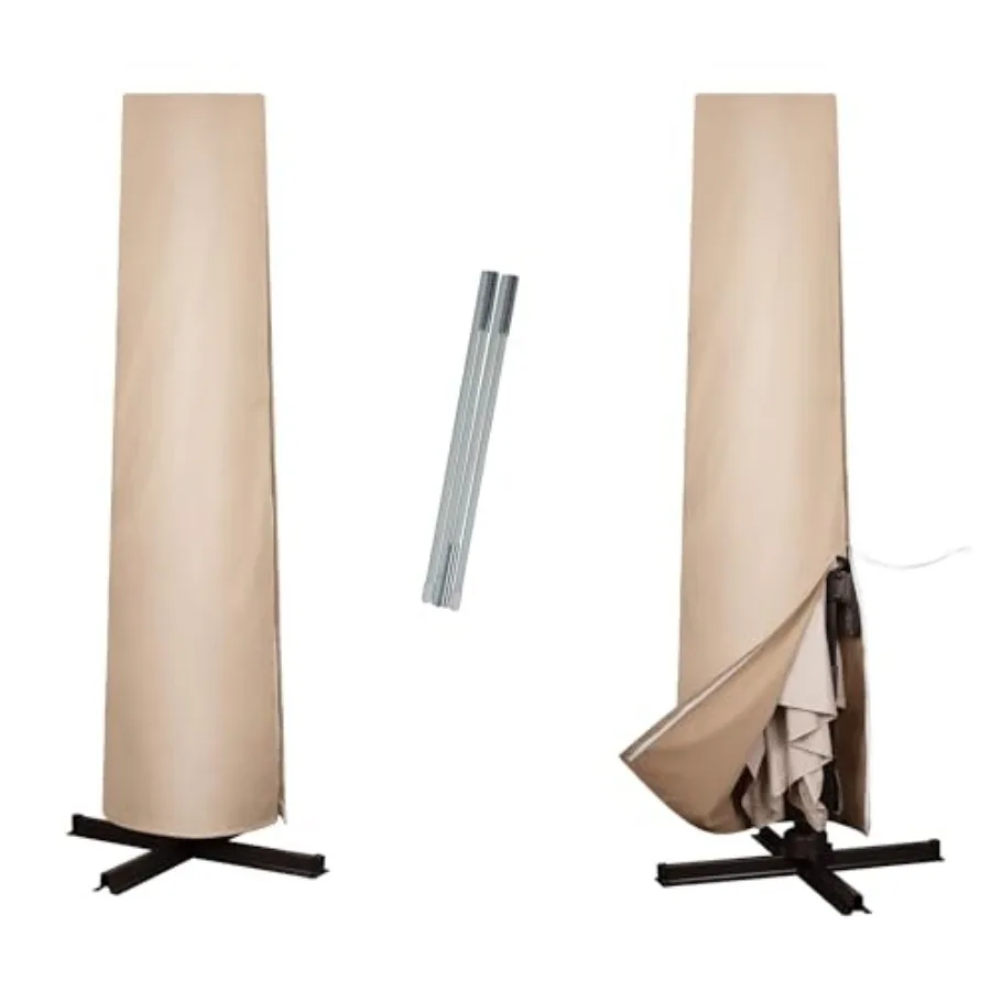 

Patio Umbrella Cover for 9ft to 13ft Outdoor Umbrella, 600D Waterproof UV Resistant Cantilever Umbrella Cover with Zipper and R