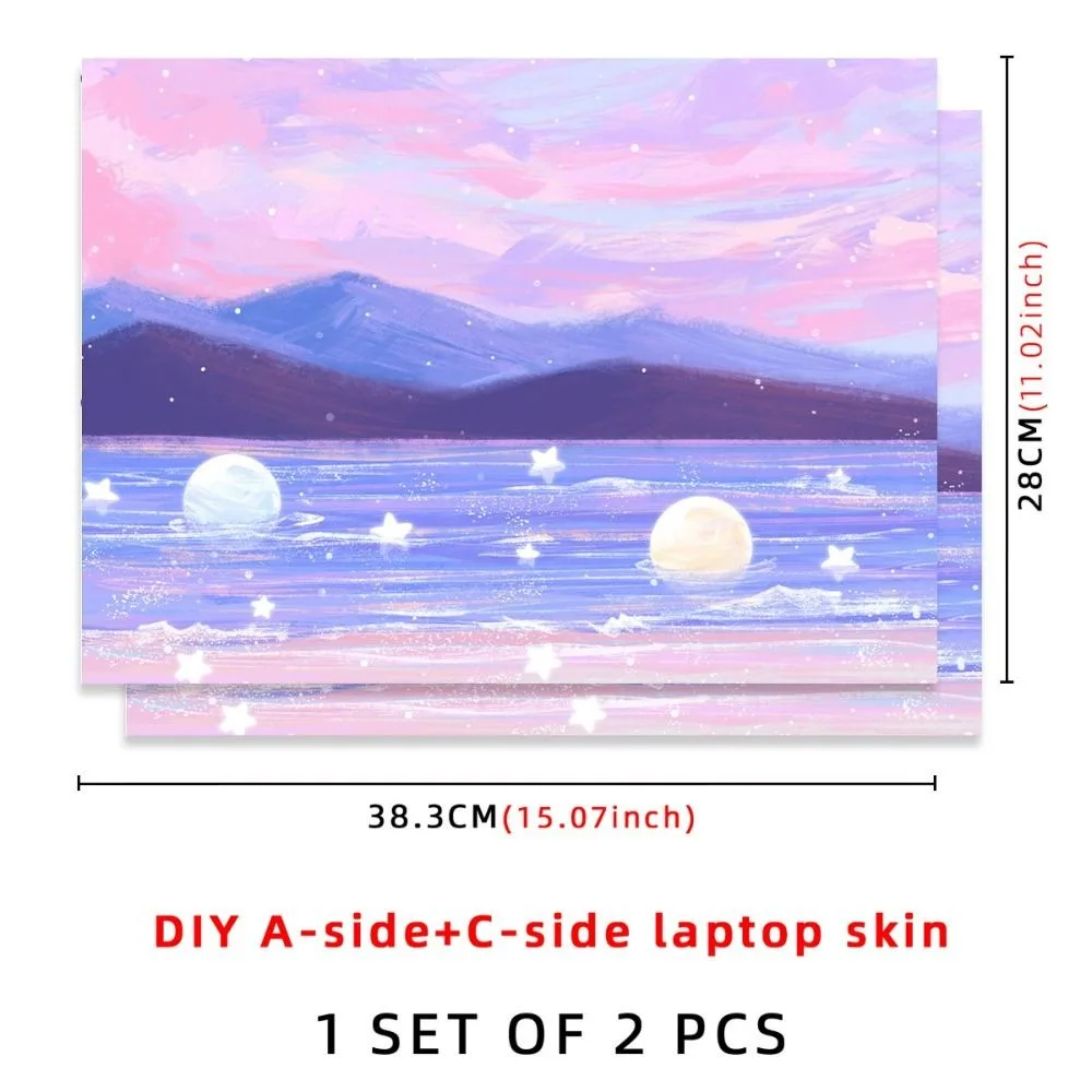 

DIY 15-дюймовые наклейки для ноутбука, водонепроницаемые, устойчивые к царапинам, чехол для ноутбука, компьютера, кожа A + C, креативная сторона