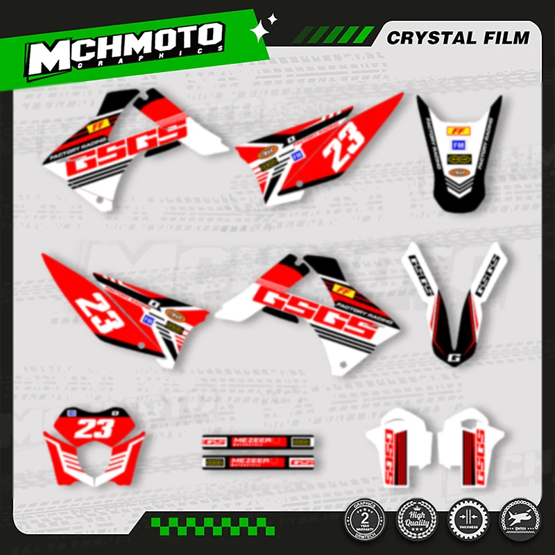 

MCHMFG Custom Team Graphics Backgrounds Decals For 3M Stickers Kit For GASGAS 2010 2011 EC MC 200 250 300 350 010