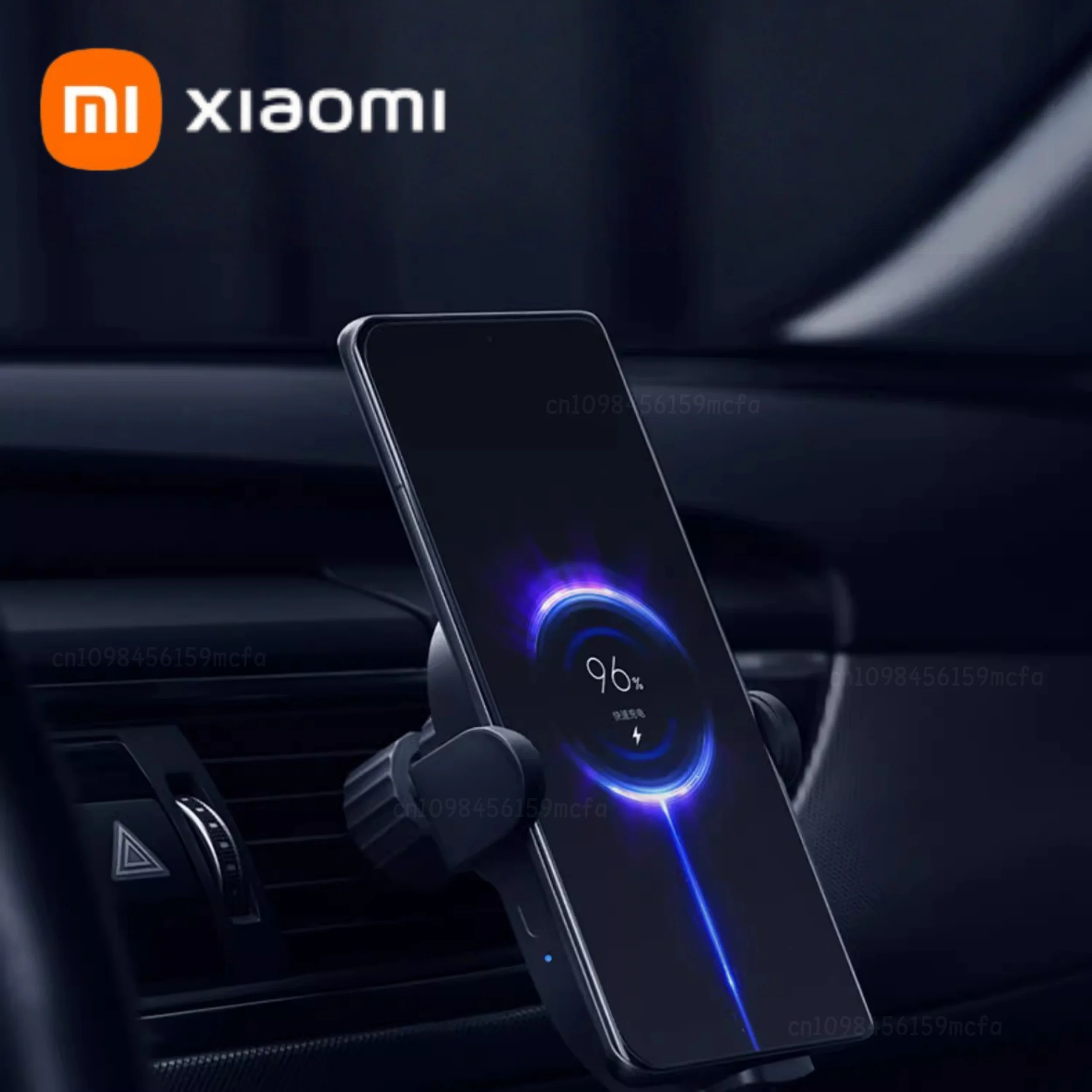 شاحن سيارة لاسلكي Xiaomi 30W Max، شحن فلاش سريع لاسلكي يدعم إيقاف التشغيل وحامل هاتف توسيع حثي