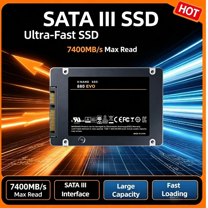Original Internal Solid State Drive SATA III 2.5 " SSD 880-EVO 1TB 2TB High Performance Internal Hard Disk for Laptop Desktop