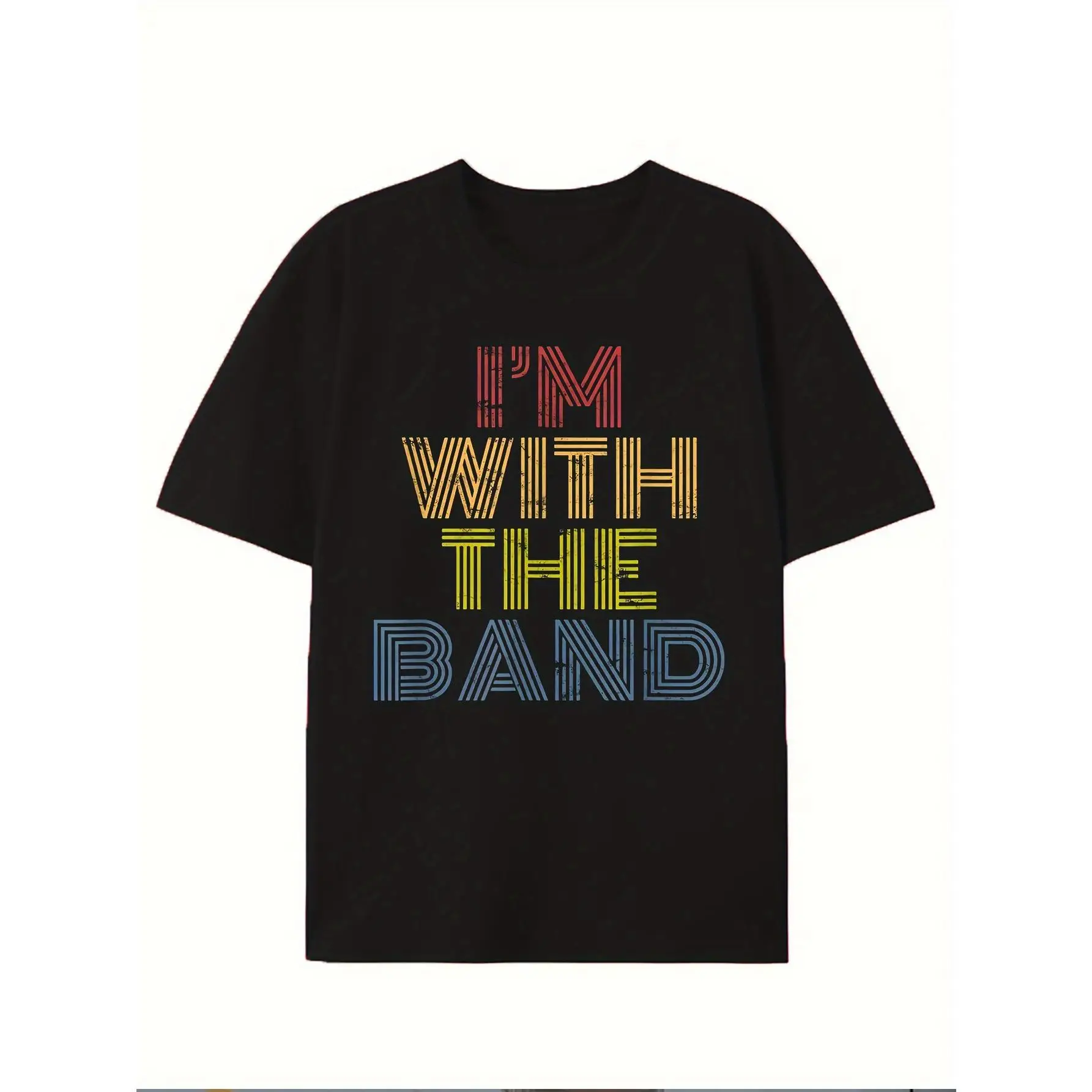 

I'm with the Band T-shirt Women Men Funny Music Festival Tops Retro 70s 80s Graphic Tees Summer Concert Rock Band Tee
