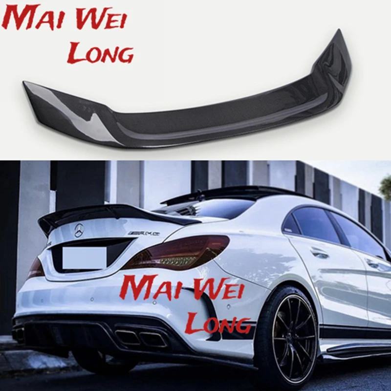 For Mercedes CLA Spoiler CLA45 W117 C117 Carbon Fiber Rear Trunk Wings Spoiler cla 200 250 260 Renntech 2013 2014 2015 2016 - UP