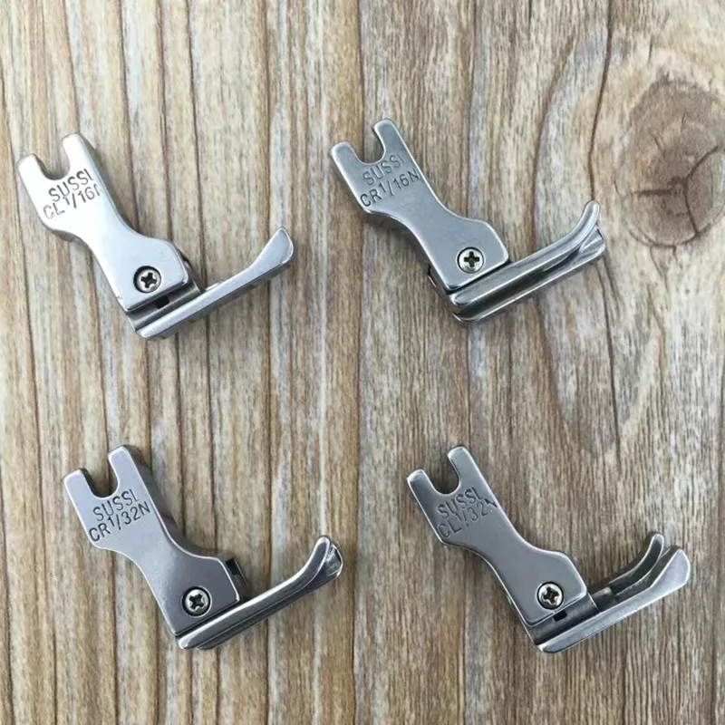 CR1/16N CR1/32N CL1/16N CL1/32N подходит для швейной машины, правая и левая компенсационная прижимная лапка, изготовленная из стали