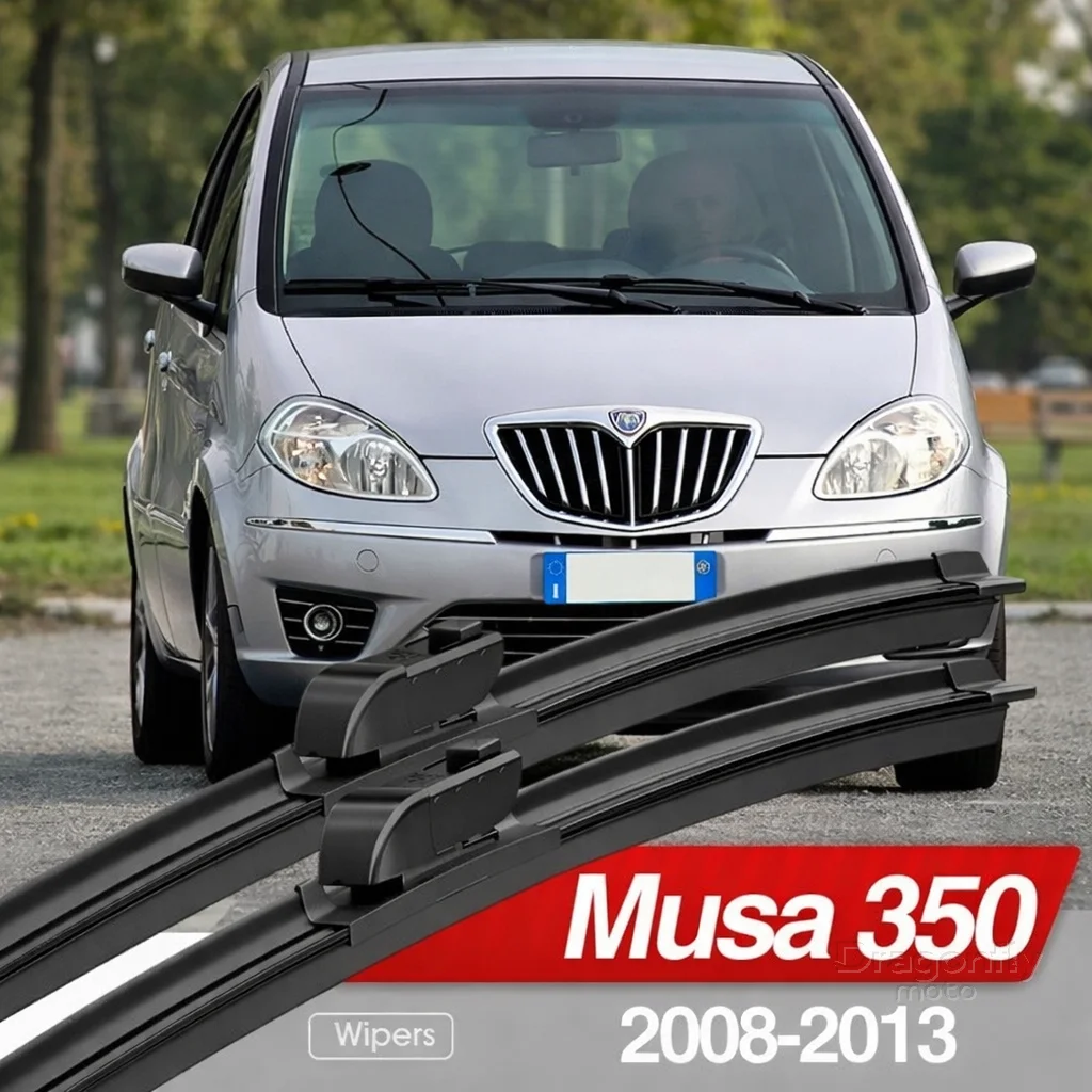 Frontscheibenwischerblätter, 2 Stück, Windschutzscheiben-Zubehör, 2009, 2010, 2011, 2012, für Lancia Musa 350 2008–2013