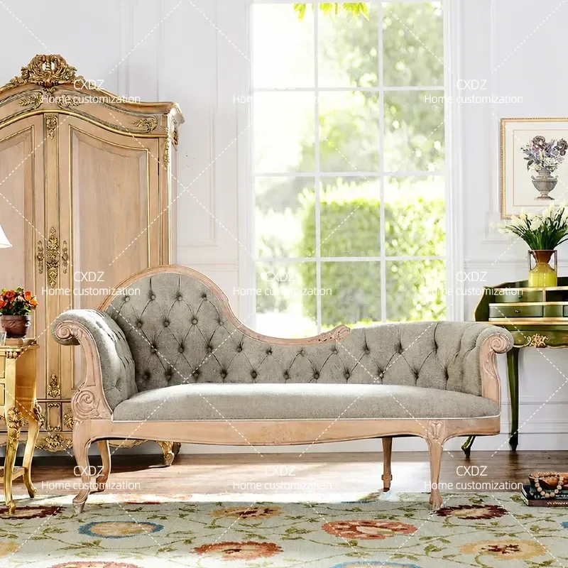 rustic retro chaise lounge sofa minimalist modern neoclassical chaise lounge chair custom sofa chair couch
