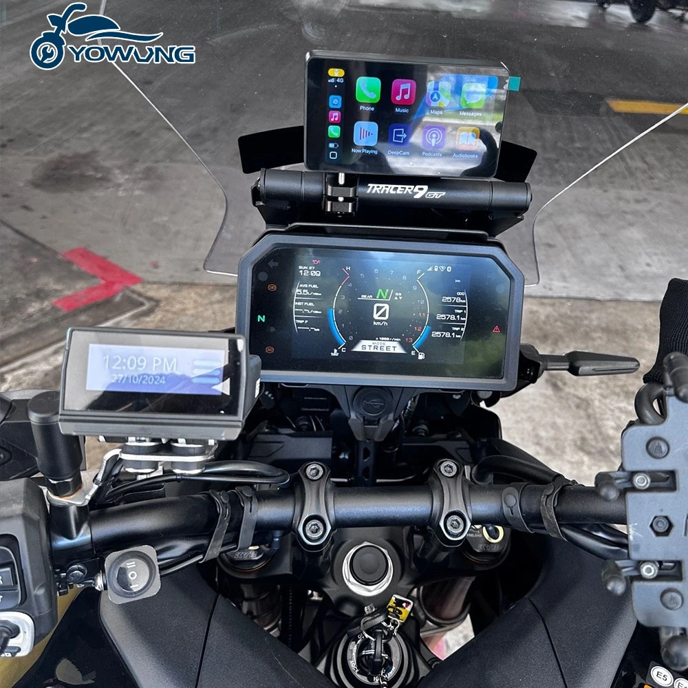 

For Yamaha Tracer 9 GT+ Tracer 9GT+ Plus 2023 2024 2025 Motorcycle Access Phone GPS Navigation Mount Bracket Extension Holder