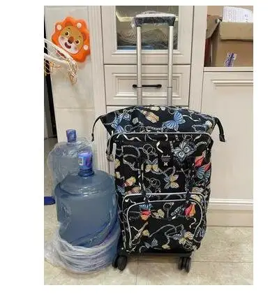 Mulheres Soft Business Travel Bag Com rodas Viagem Trolley Bagagem saco Mulheres Leve na mão Bagagem rolando bagagem Mala saco