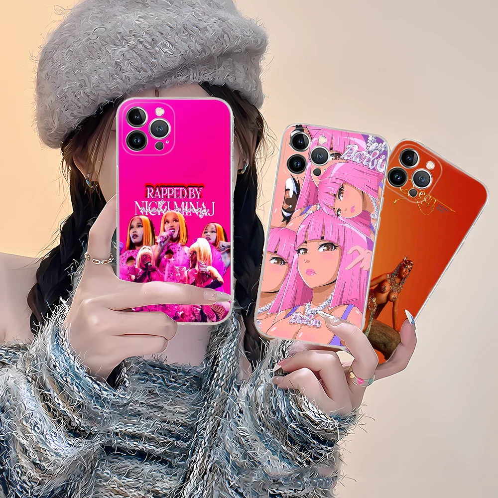 N-Nicki M-Minaj Rapper Pink Friday 2 Phone Case For iPhone 16 15 14 13 12 Mini 11 Pro XS Max X XR SE 6 7 8 Plus Soft Silicone